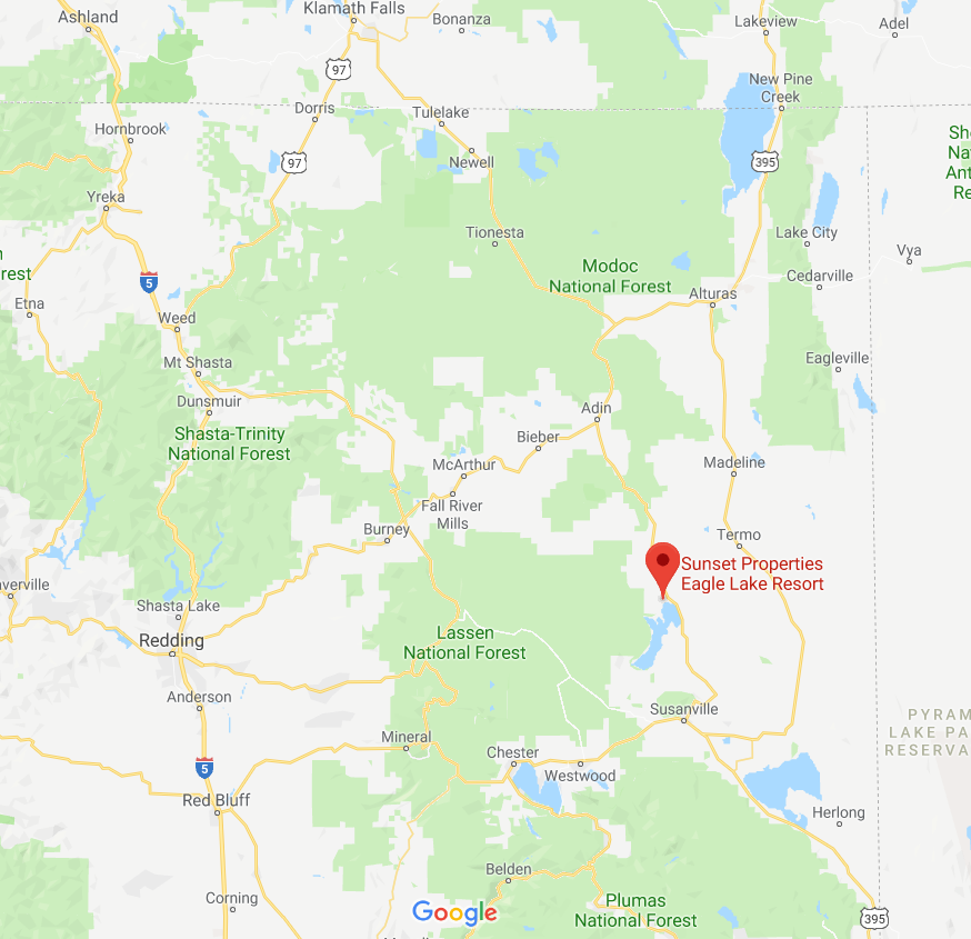 eagle_lake_regional_map Google maps Eagle lake northern CA